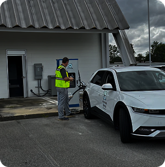 Live EV charging port connection test